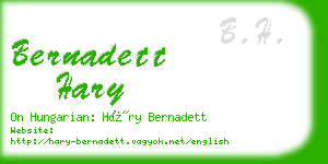 bernadett hary business card